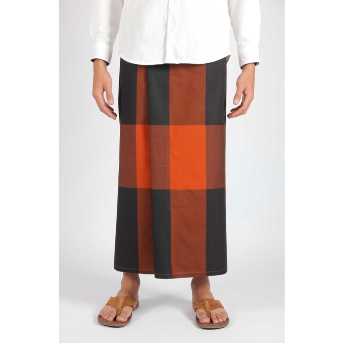 Sarung Mangga Gold Darussalam Merah Bata Hitam ss