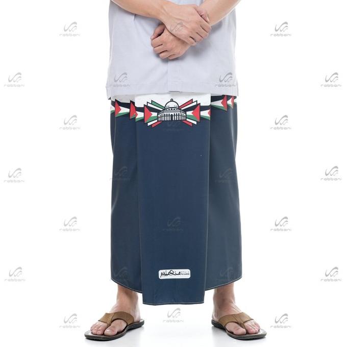 Rabbani Sarung Palestina Yazuri 1 Hitam Biru Dongker Navy Abu Palestin