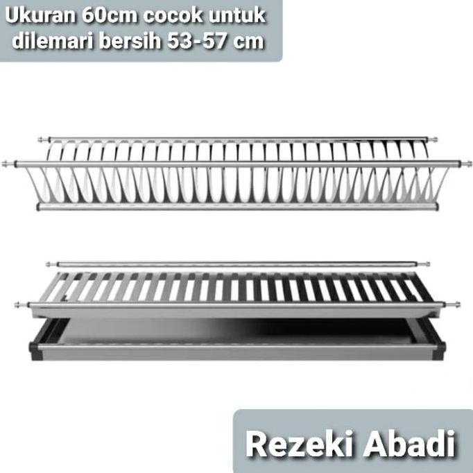 Rak Piring Gelas Stainless 60cm