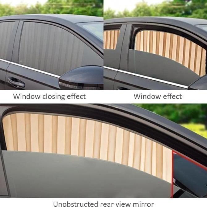 Sunshield Tirai Gorden Magnet Kaca Jendela 4Pcs Mobil Pajero Sport