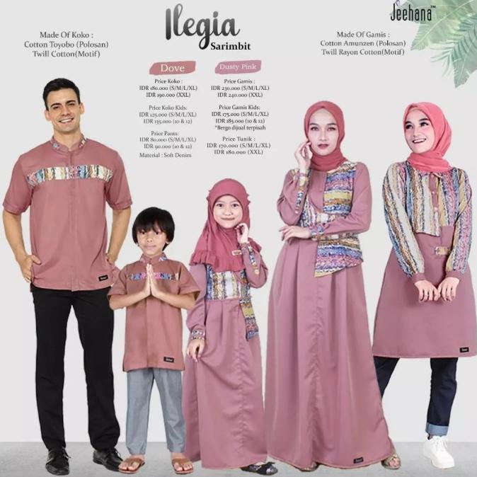 baju sarimbit keluarga lebaran family set muslim ilegia jeh 2022