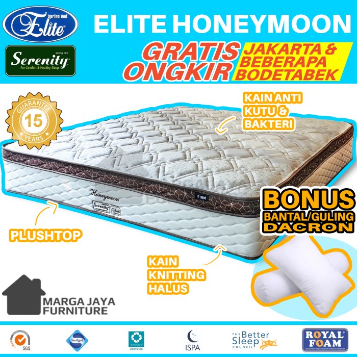 Terlaris Springbed Kasur Matras Elite Serenity Pillowtop 160 X 200