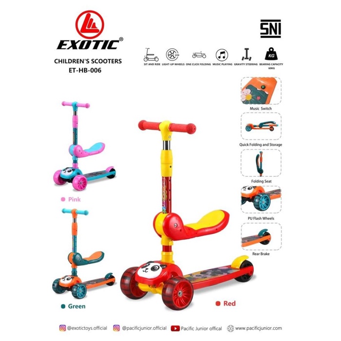 scooter sekuter anak HB 006 exotic HB006