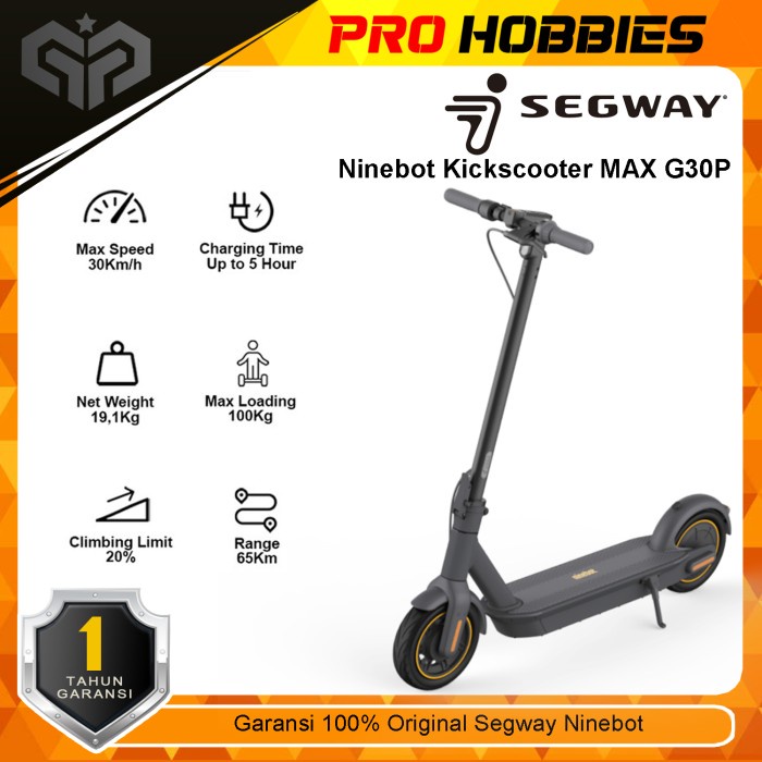 Segway Ninebot MAX G30P Skuter Listrik Lipat ORI Electric Scooter G30