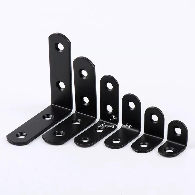 BRACKET SIKU AMBALAN BLACK MATTE 50X50MM(5CM) T: 2MM STAINLESS