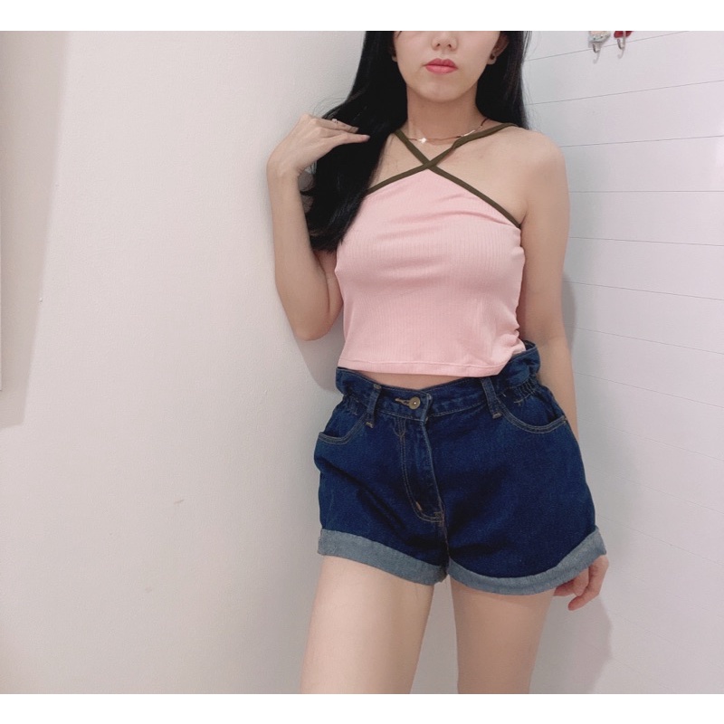 Tanktop sexy | croptop sexy marion | tanktop silang tali sexy crop | korean fashion croptop | aquarius boutique89