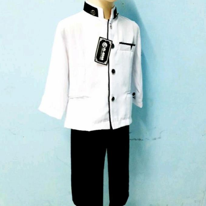 jasko anak atasan putih celana hitam/koko sekolah