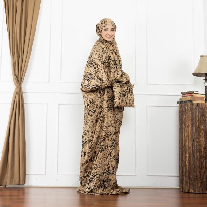 Mukena Dewasa Rayon Bali Azelia Mukena Bali Terusan Motif Berkualitas