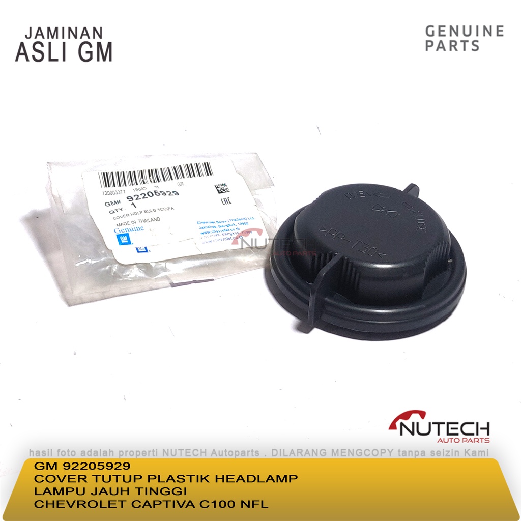 COVER TUTUP PLASTIK HEADLAMP LAMPU JAUH CHEVROLET CAPTIVA C100 NFL