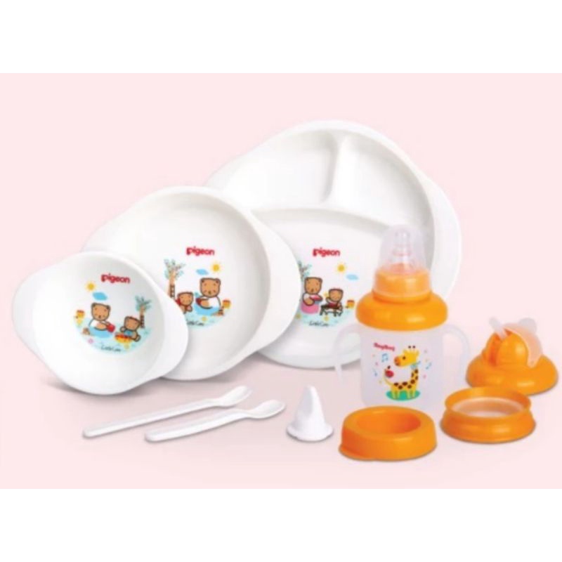 Feeding Set Pigeon Eceran  Piring Bayi / Mangkok Bayi / Sendok Bayi Pigeon / Perlengkapan MPASi Bayi