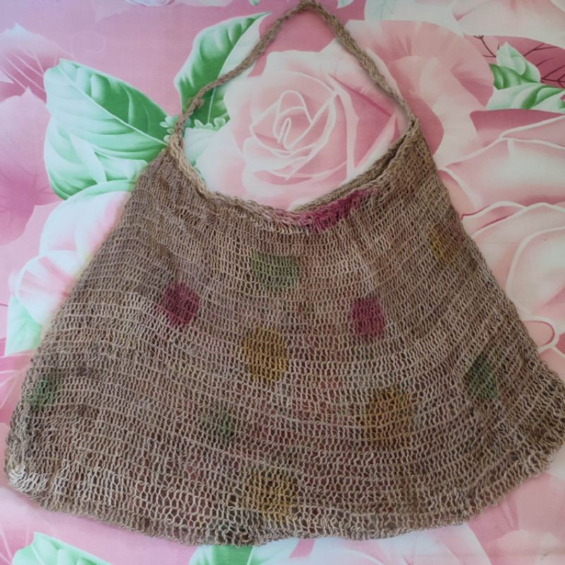 Tas Noken Asli Wamena Papua Bahan Tali Genemo Ukuran Besar