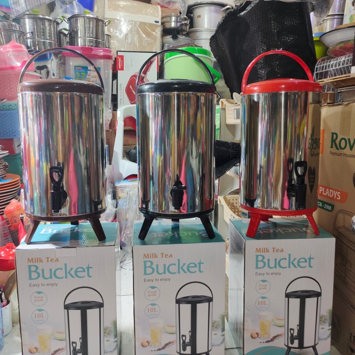 Terlaris Termos Air/ Milk Tea Bucket Termos Dispenser 10 Liter Stainless