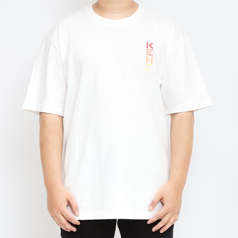 Ken. Small Logo Colorful Tee White