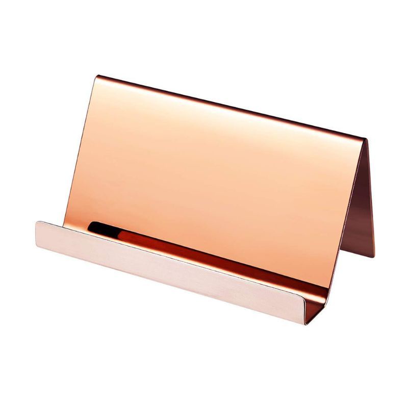 

Name card display / tatakan kartu nama / papan nama stainless steel (new) rosegold name card holder / properti foto / display