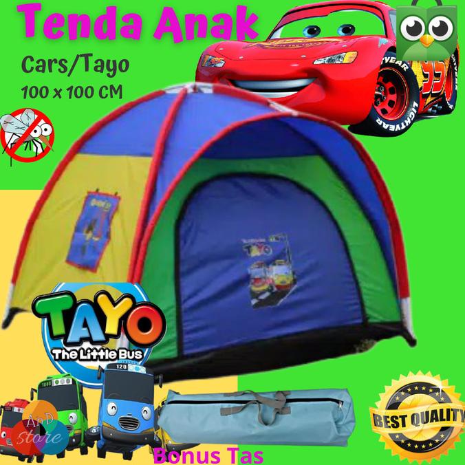 yang dicari] Tenda Anak Laki-Laki Ukuran 100x100 cm Karakter Cars Tayo