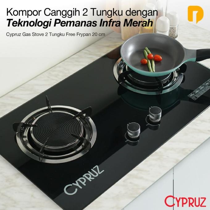 Produk Unggulan] Kompor Tanam 2 Tungku Cypruz Gas Stove Kompor Gas Infrared