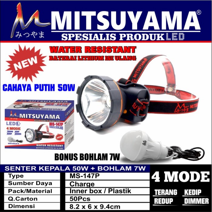 Senter Kepala Mitsuyama 50W Ms147P