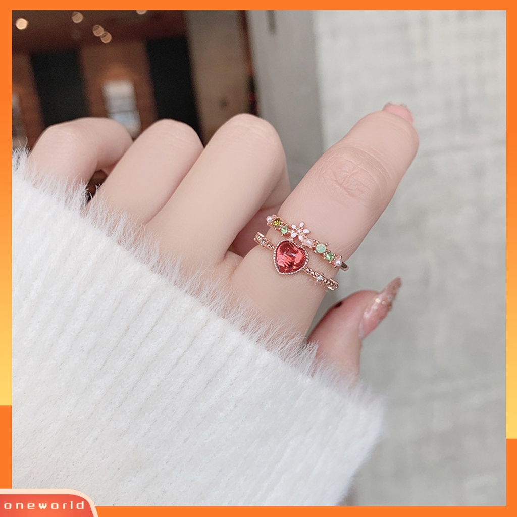 Cincin Zircon Berlian Imitasi Model Terbuka Untuk Pernikahan