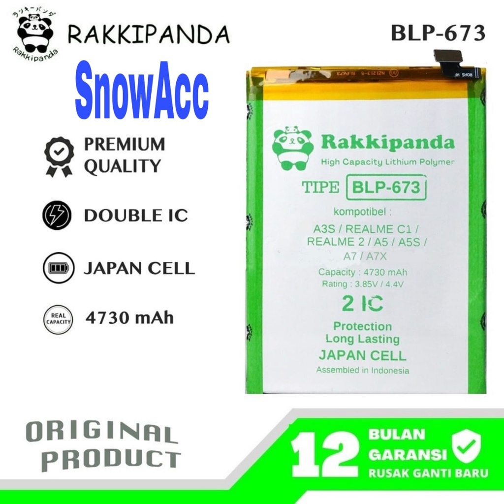 Rakkipanda Baterai Realme 2 / Realme C1 Baterai BLP-673 Battery