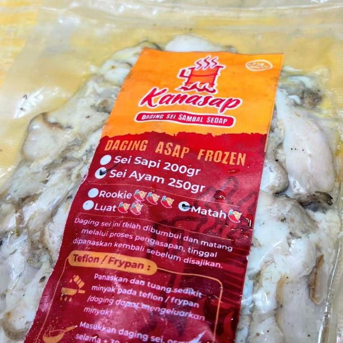 

Kanasap Se'i Ayam Daging Asap 250 G + Aneka Sambal / Sei Ayam / Halal wmf