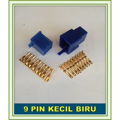 SOKET 9 PIN SKUN KECIL BIRU / SOCKET KABEL 9 PIN SKUN KECIL / KONEKTOR KABEL 9 PIN KECIL