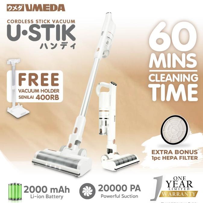 Umeda U-Stik Cordless Stick Vacuum Cleaner/ Umeda Vacuum Cordless  Ilmavaa9