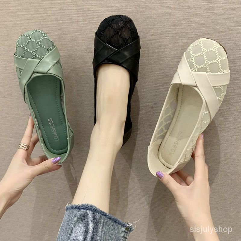 [✅BISA COD] #Sisjuly# Sepatu datar wanita / sepatu tunggal baru yang dapat bernapas untuk wanita / s