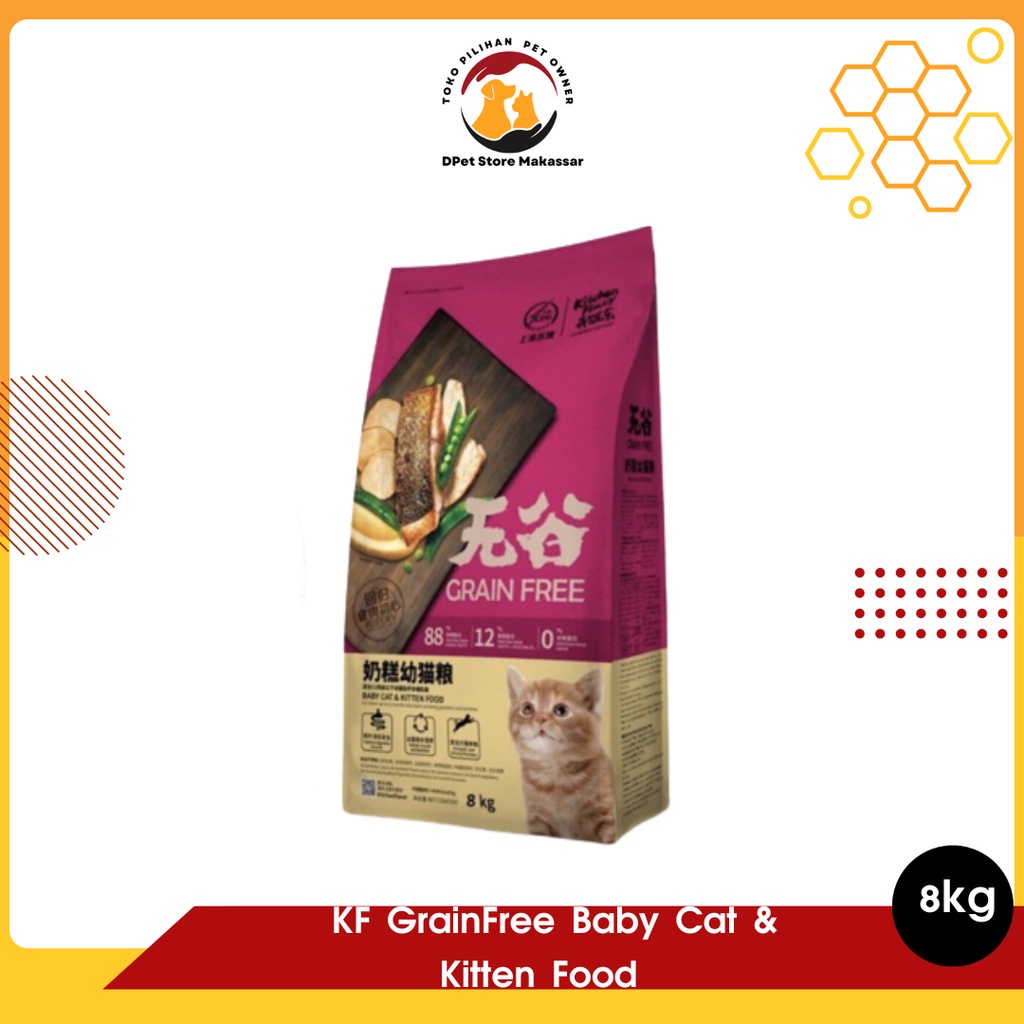 Makanan kucing kering -KF GrainFree Baby Cat & Kitten Food 8Kg dry food