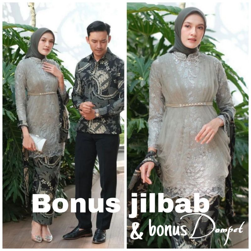 baju couple pasangan/kebaya lamaran couple / baju tunangan couple / kebaya wisuda modern