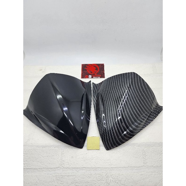 Visor Honda Beat 2015 Karbon dan Hitam Plus Double Tip