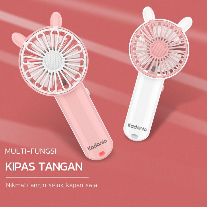 Kipas Angin Mini Portable USB Cas Karakter / Fan Portable / Kipas Tangan / Kipas Genggam