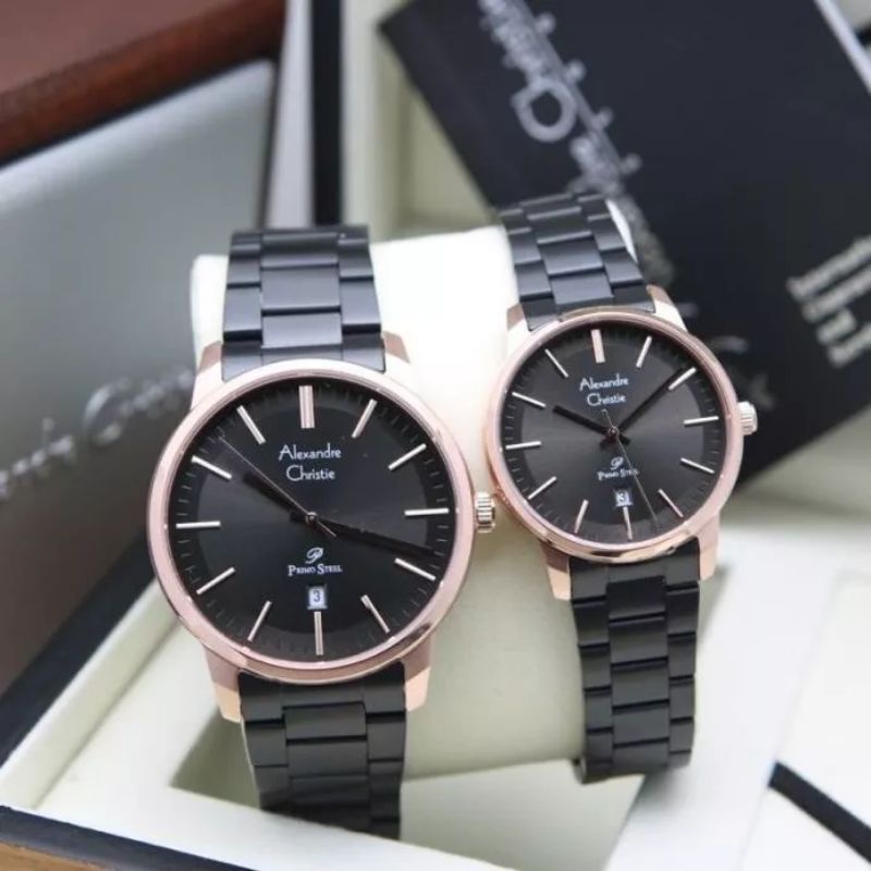 DIJUAL JAM TANGAN ARLOJI SEPASANG COUPLE PRIA WANITA COWOK CEWEK ALEXANDRE ALEKSANDER ALEXANDER CHRI