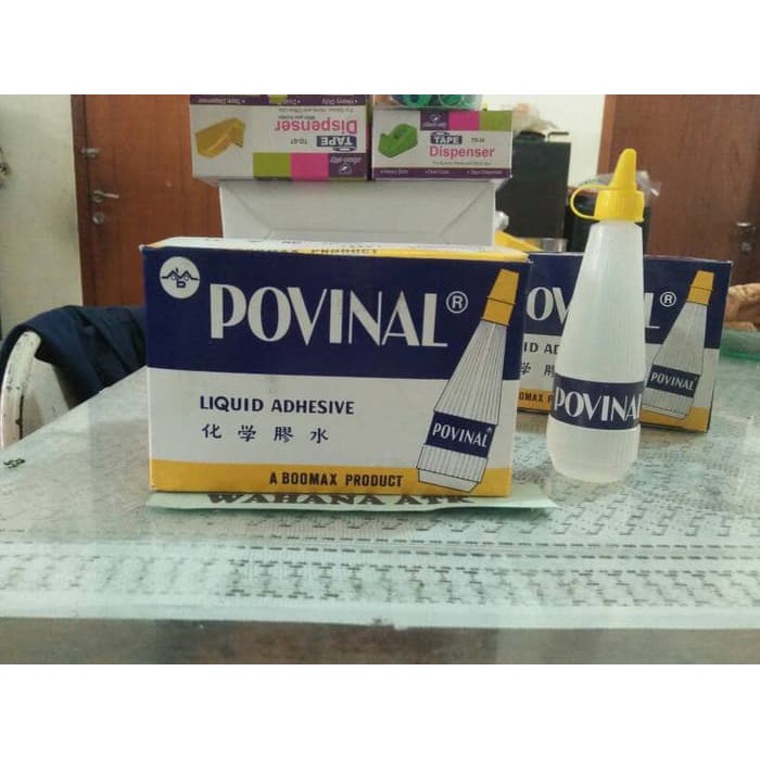 

Lem cair Povinal 112 - 75 ml Kertas Buat Bahan Slime murah