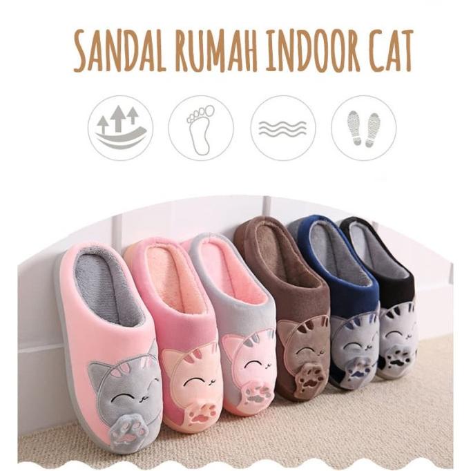 Promo Sandal Rumah Indoor Santai / Sandal Couple Import Empuk Hangat Lucu