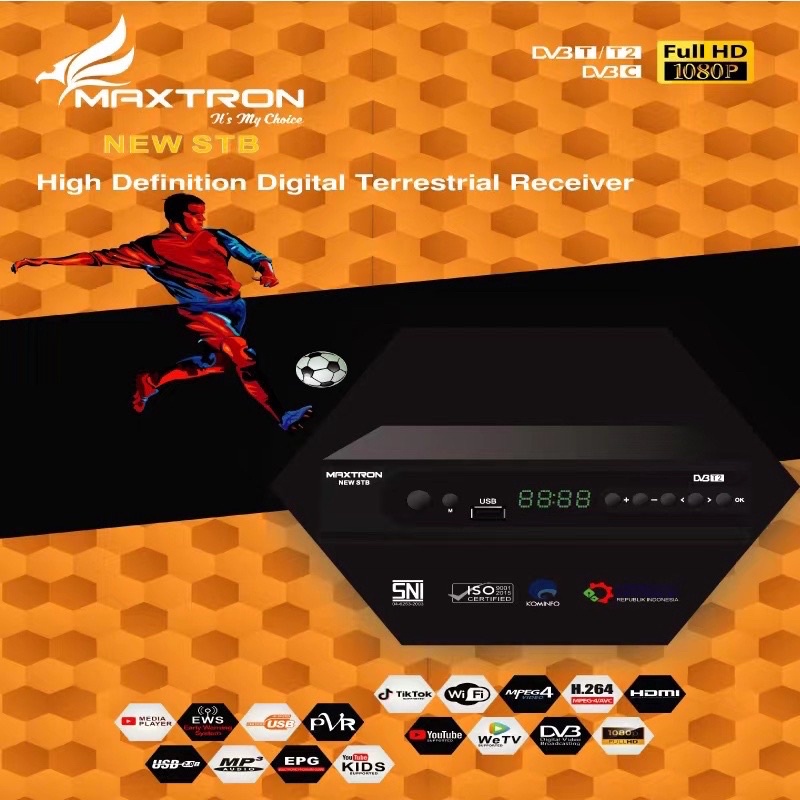 Set Top Box STB Maxtron Digital TV Full HD DVB-T2