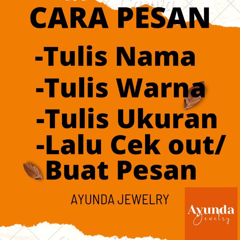 Kalung Nama Titanium Anti karat kalung custom kalung wanita