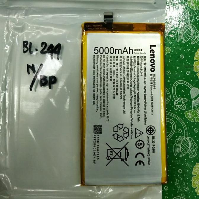 baterai lenovo vibe p1 bl244 p1a42 ORI OEM battery battle Batt batre