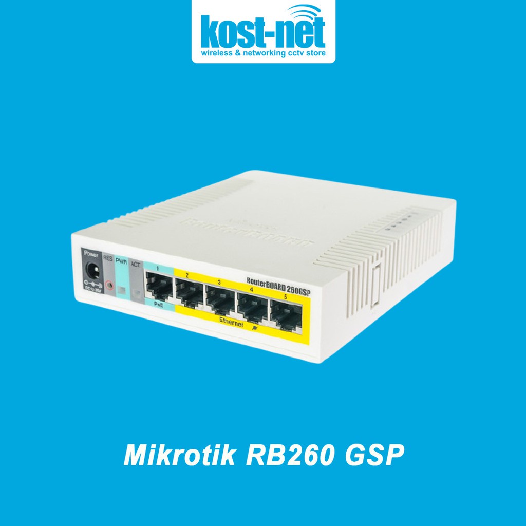 Switch Gigabit Mikrotik RB260 GSP | RB260G SP | RB260 GSP [PoE Out]