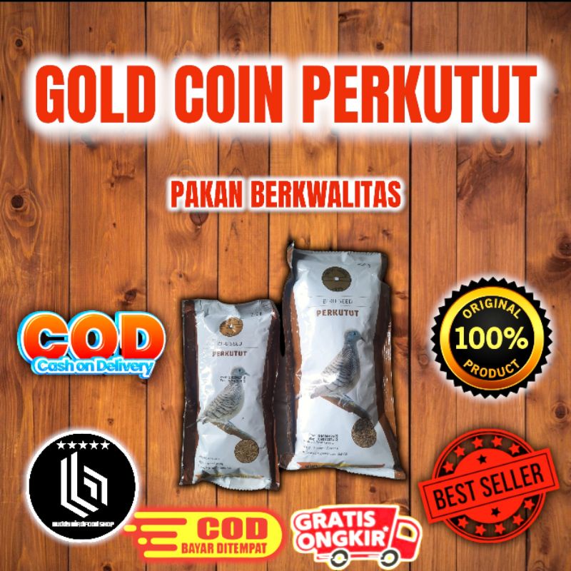 Gold coin perkutut 250gram pakan burung perkutut bangkok lokal kwalitas tinggi protein