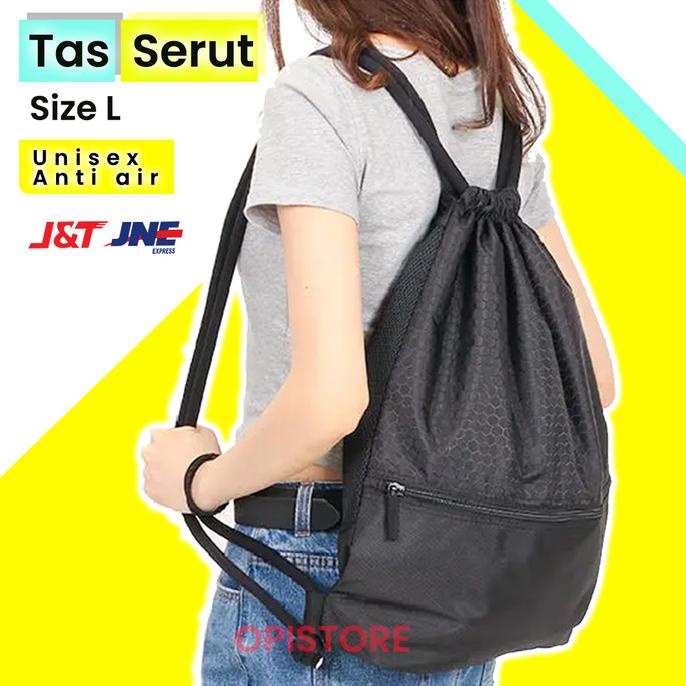 TAS SERUT OLAHRAGA WANITA/ PRIA DRAWSTRING BACKPACK SIZE L