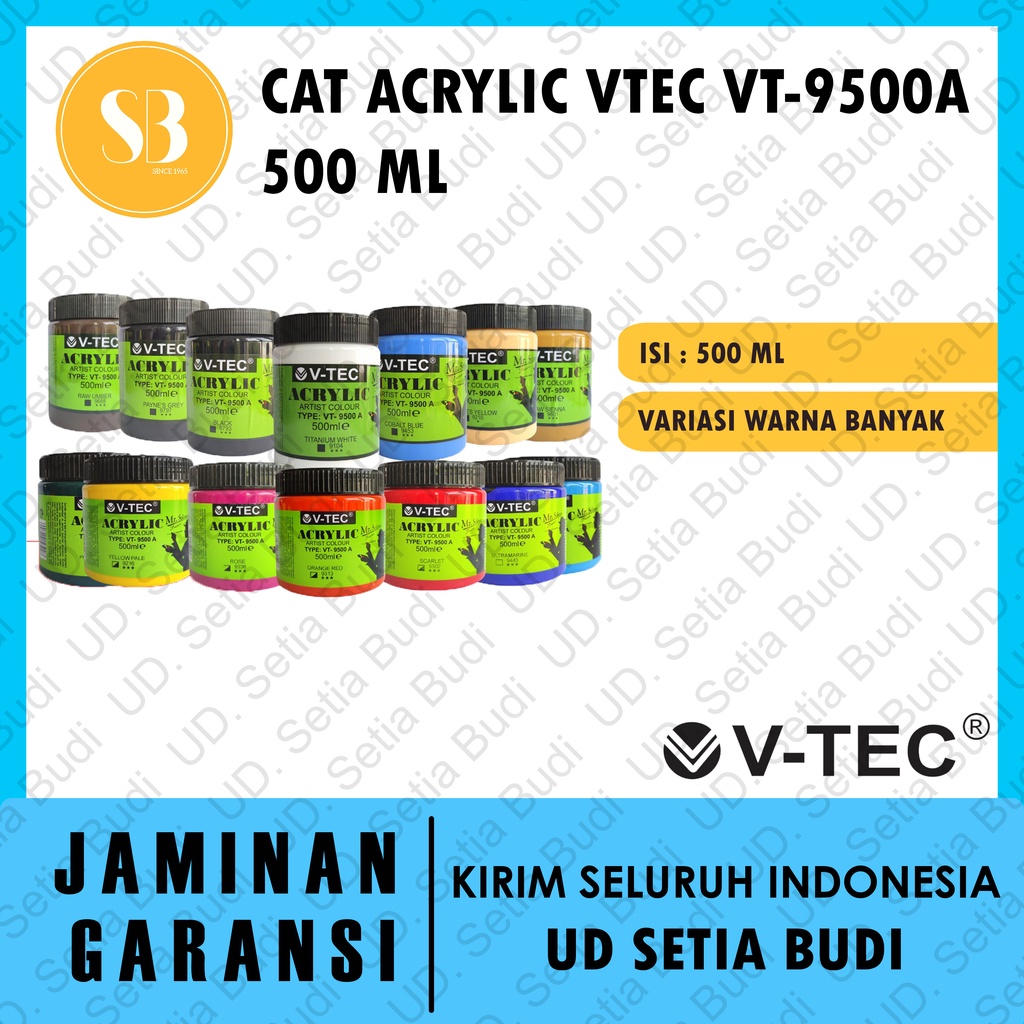 Cat Acrylic Vtec 500ML VT-9500A Cat Akrilik Vtec VT-9500