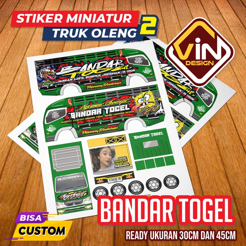STIKER MINIATUR TRUK / BANDAR / POLA STICKER MINIATUR TRUCK OLENG