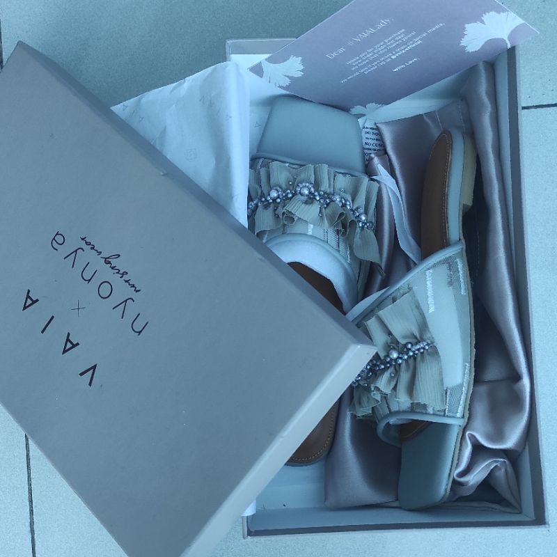 Grizelle VAIA x nyonya nursing wear Cloudy Grey size 39 flat shoes