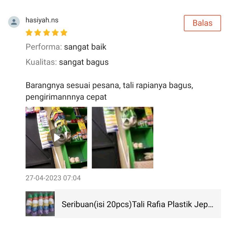 Seribuan(isi 20pcs)Tali Rafia 1000an Plastik Jepang Gulungan Kecil Warna-Warni Kuat Berkualitas Ecer Murah Grosir