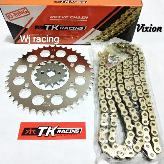 Gear Set Tk Racing Vixion Old / New Vixion Rantai O-Ring 428Hpo