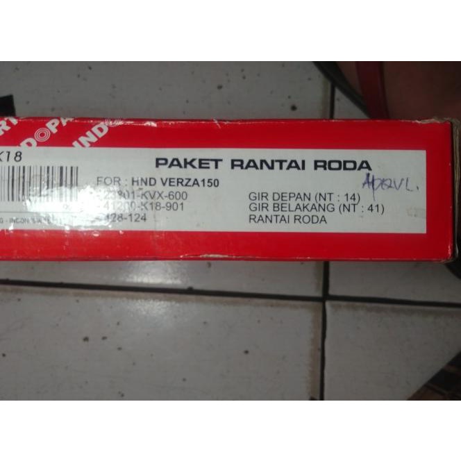 Gir Set/ Gear Set/Chain Kit Indopart/Indoparts Honda Verza 150