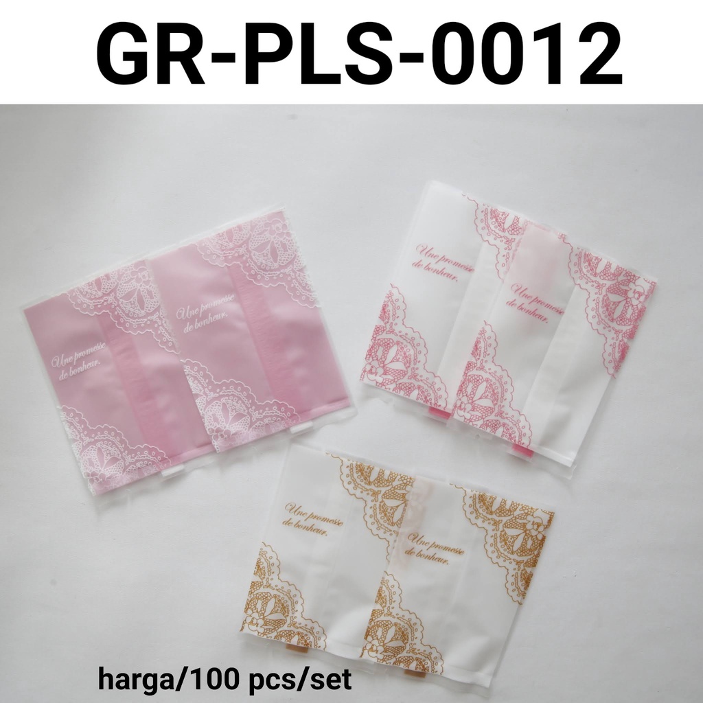 GR-PLS-0012 Plastik kue cookies mooncake kue bulan nastar putih pink (Packaging)