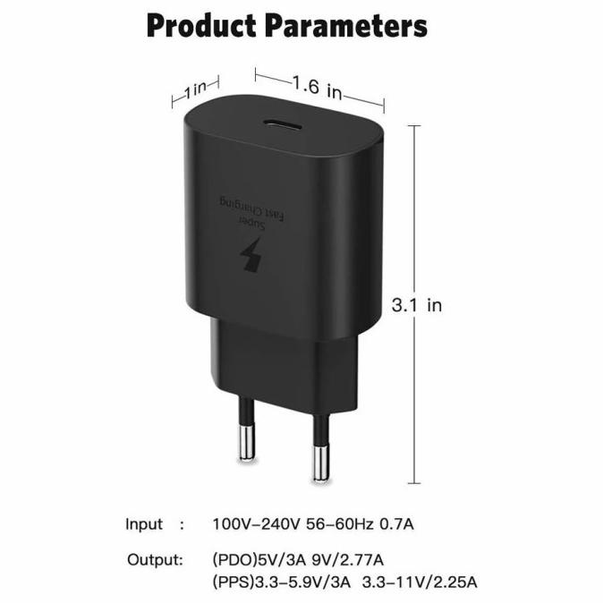 Adapter / Kepala Charger 25 Watt Samsung A53 5G , A73 5G , A33 5G Ori [Cod]