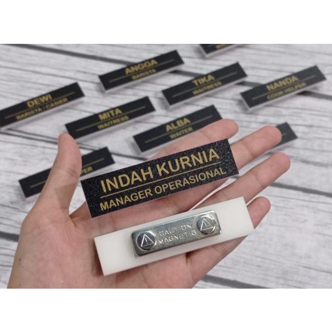 

Nama Dada Akrilik Magnet/Name tag Magnet/Nama Dada Magnet/Papan Nama