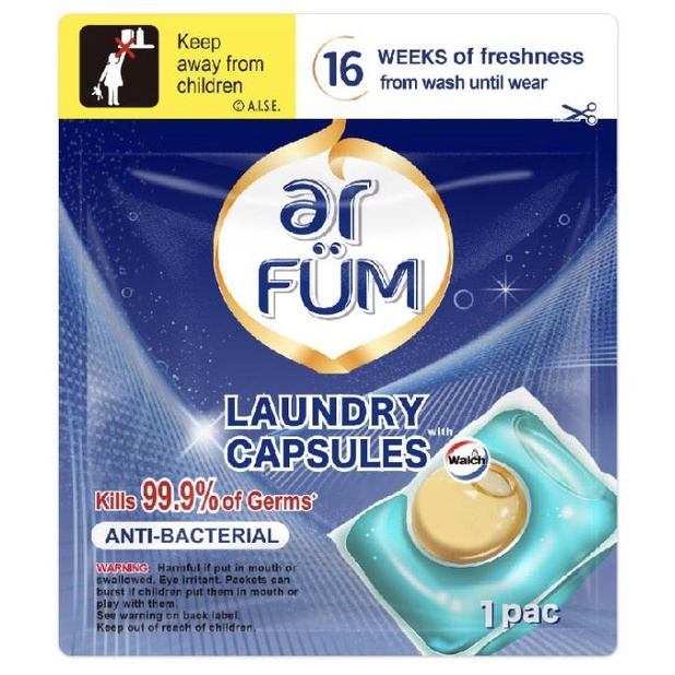ar FUM Laundry Capsules (Sabun cuci baju kapsul) IMPORT